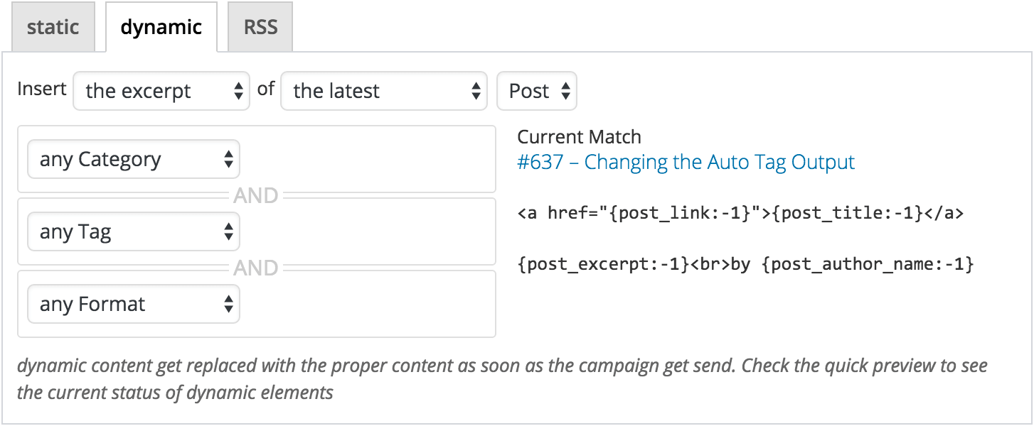 editbar with custom auto tags