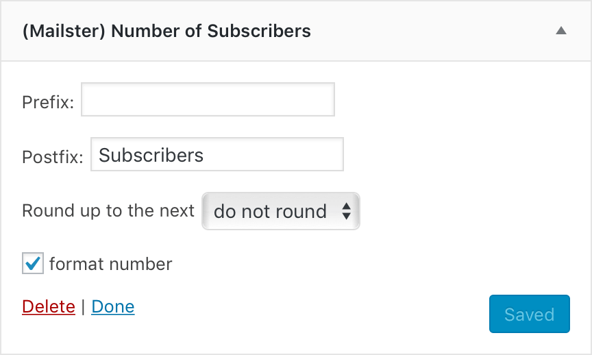 Widget subscribers